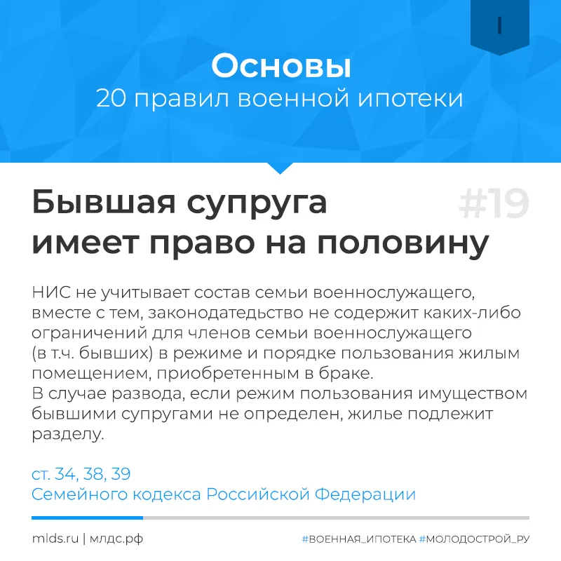 Раздел жилья, приобретенного по военной ипотеке, при разводе