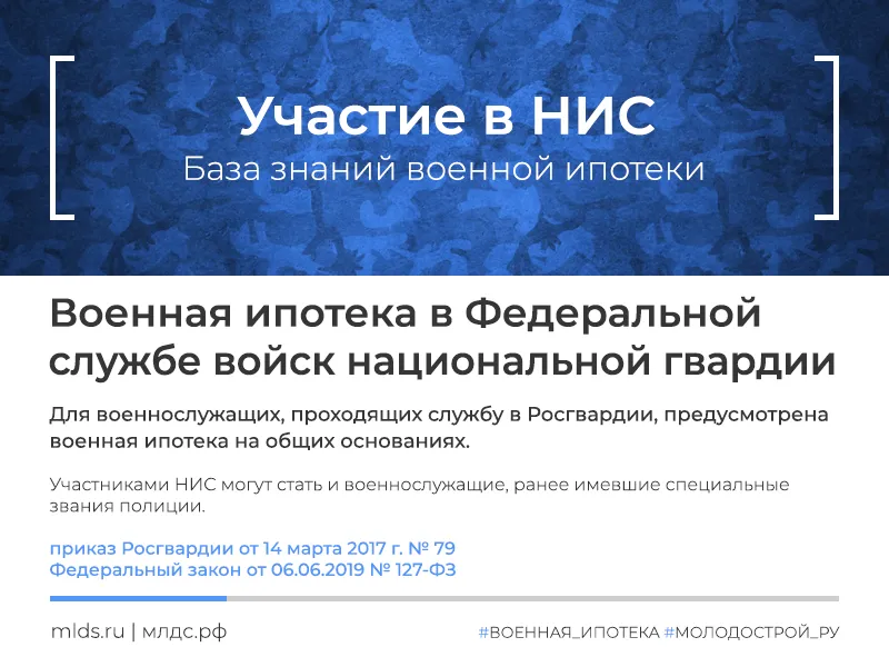 Военная ипотека в Федеральной службе войск национальной гвардии