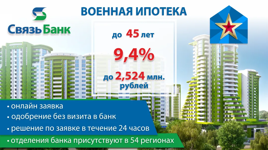 Военная ипотека в Связь-Банке