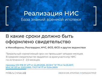 Сколько оформляется свидетельство участника НИС. Изображение